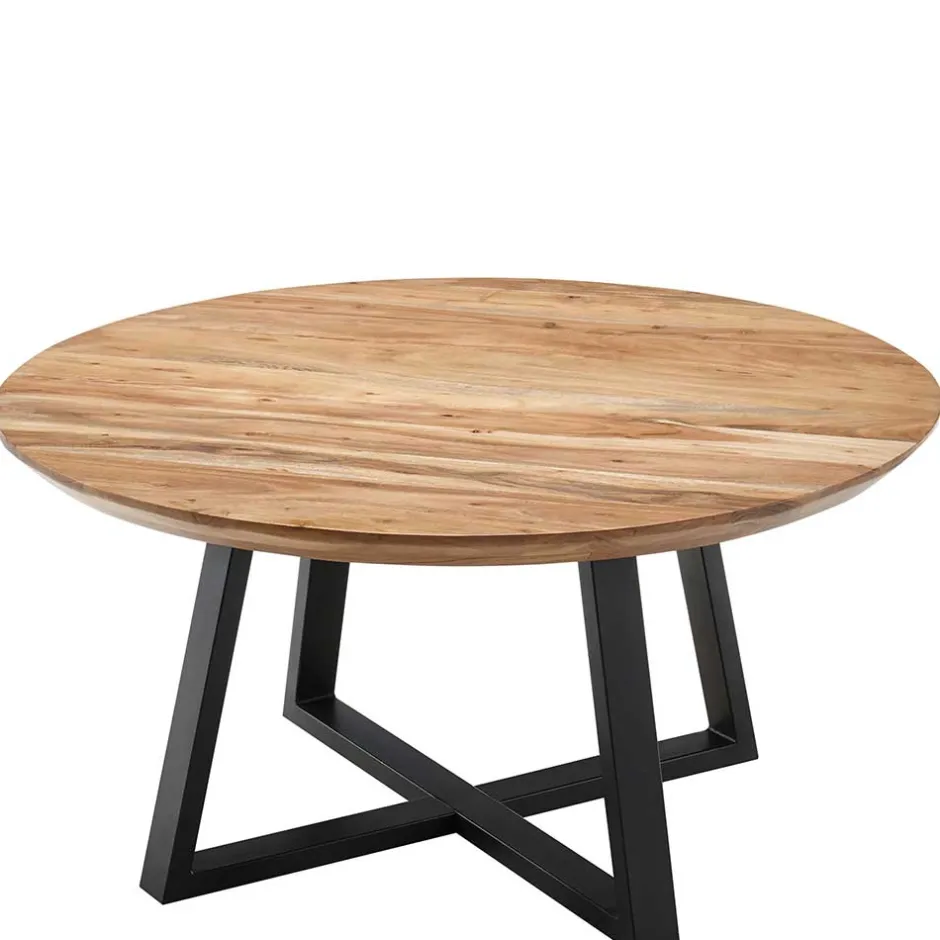 Wohnen Industrial Sofatisch aus Akazie Massivholz - Mexicano