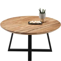 Wohnen Industrial Sofatisch aus Akazie Massivholz - Mexicano