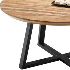 Wohnen Industrial Sofatisch aus Akazie Massivholz - Mexicano