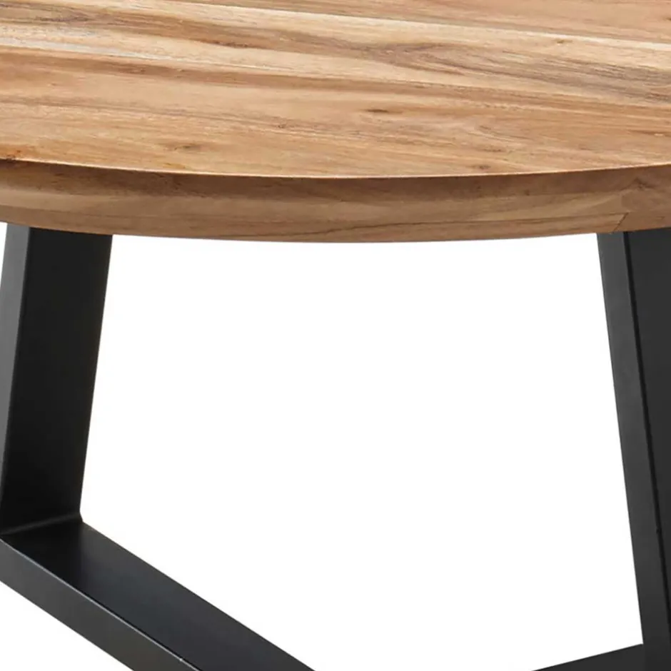 Wohnen Industrial Sofatisch aus Akazie Massivholz - Mexicano