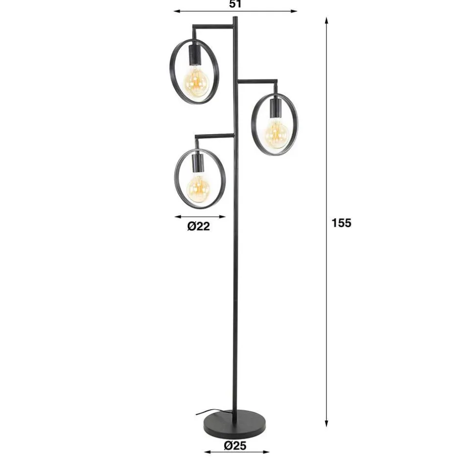Industrial Stehleuchte 3-flammig - Prayer^Wohnen New