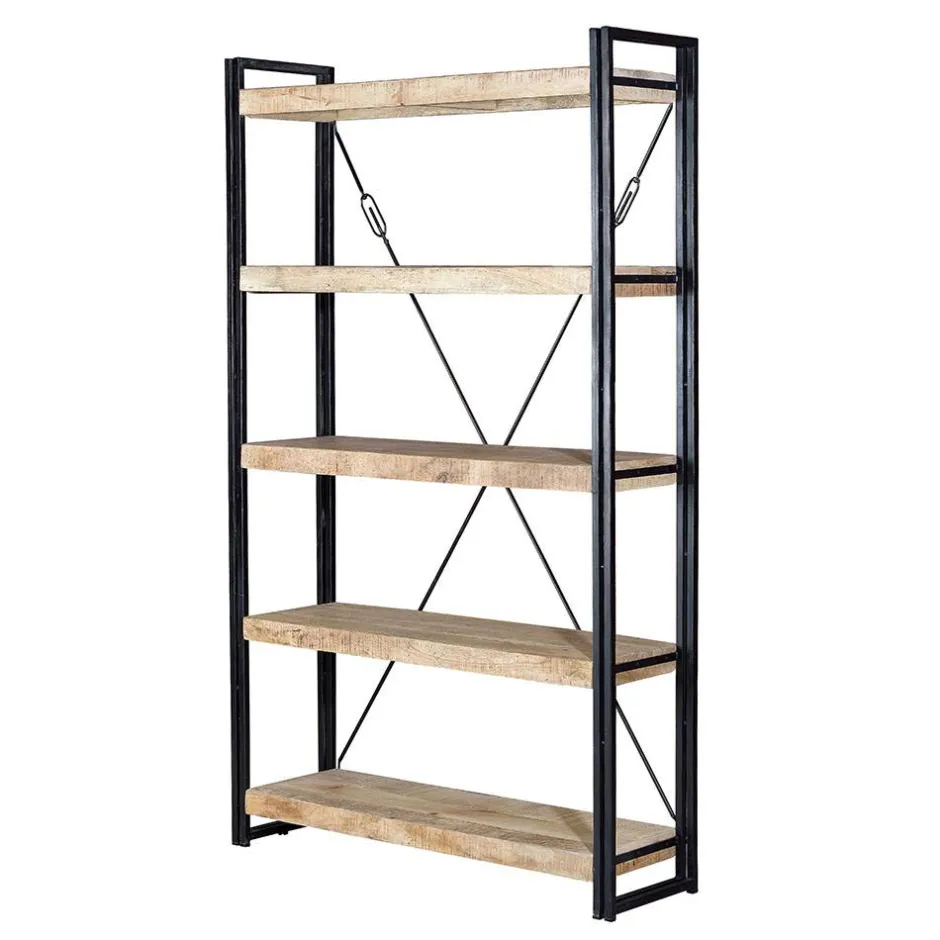 Wohnen Industrial Style Standregal aus Mangoholz - Traudarian