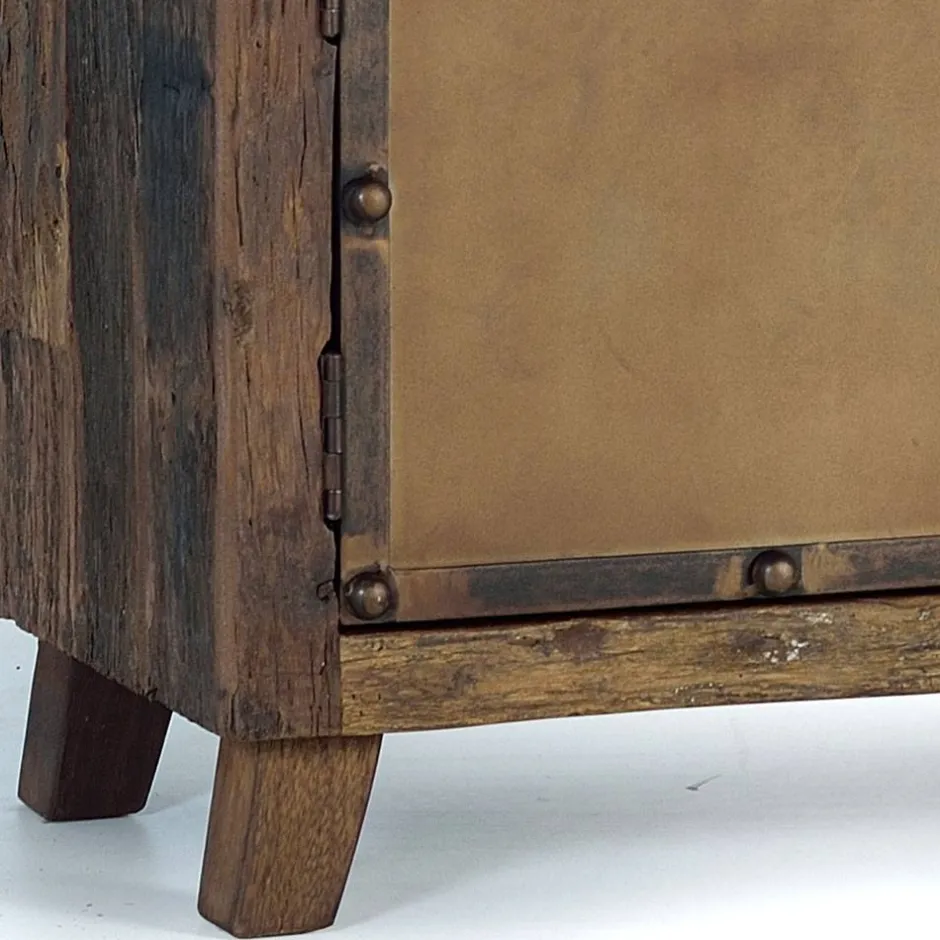 Industrial TV Kommode aus Altholz und Metall - Stock^Wohnen Sale