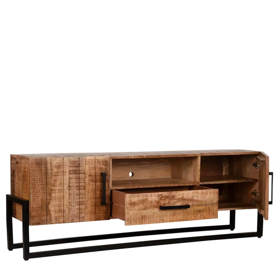 Industrial TV Lowboard aus Mangobaum - Schanow^Wohnen Discount