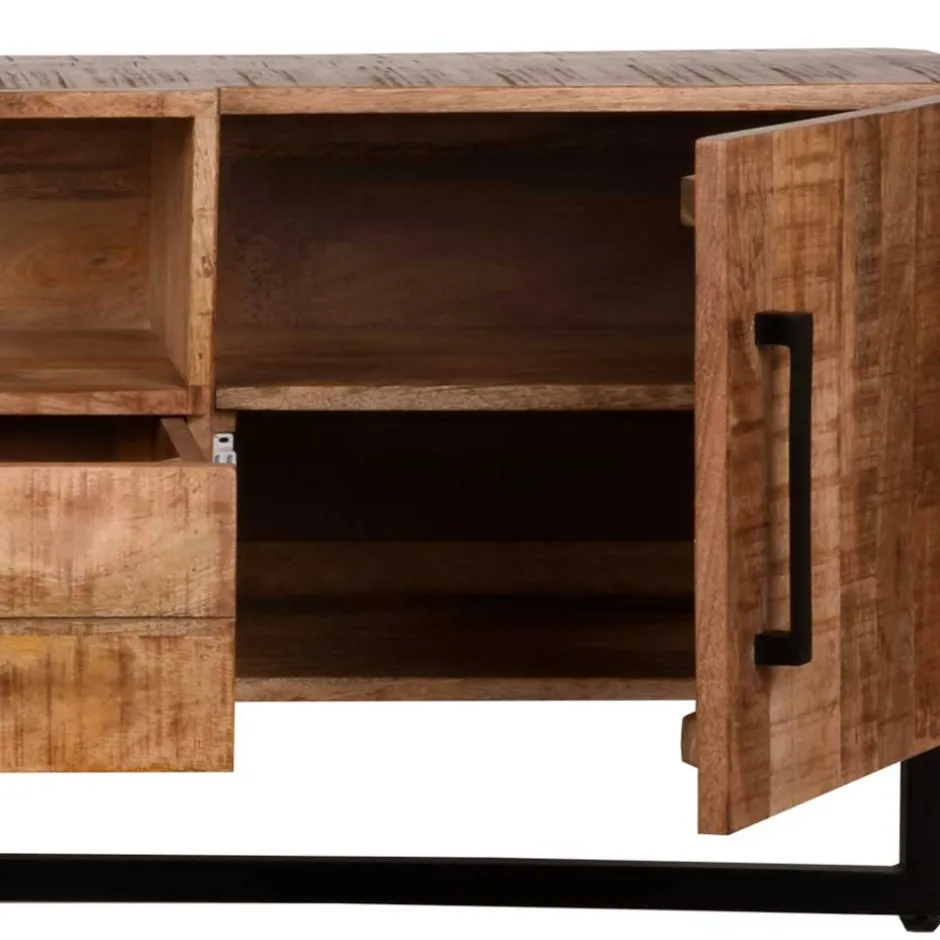 Industrial TV Lowboard aus Mangobaum - Schanow^Wohnen Discount