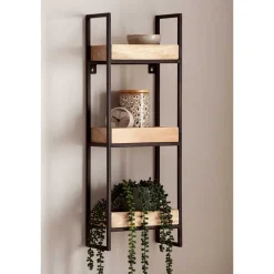 Industrial Wandregal mit drei Ablagen - Karibia^Wohnen Online