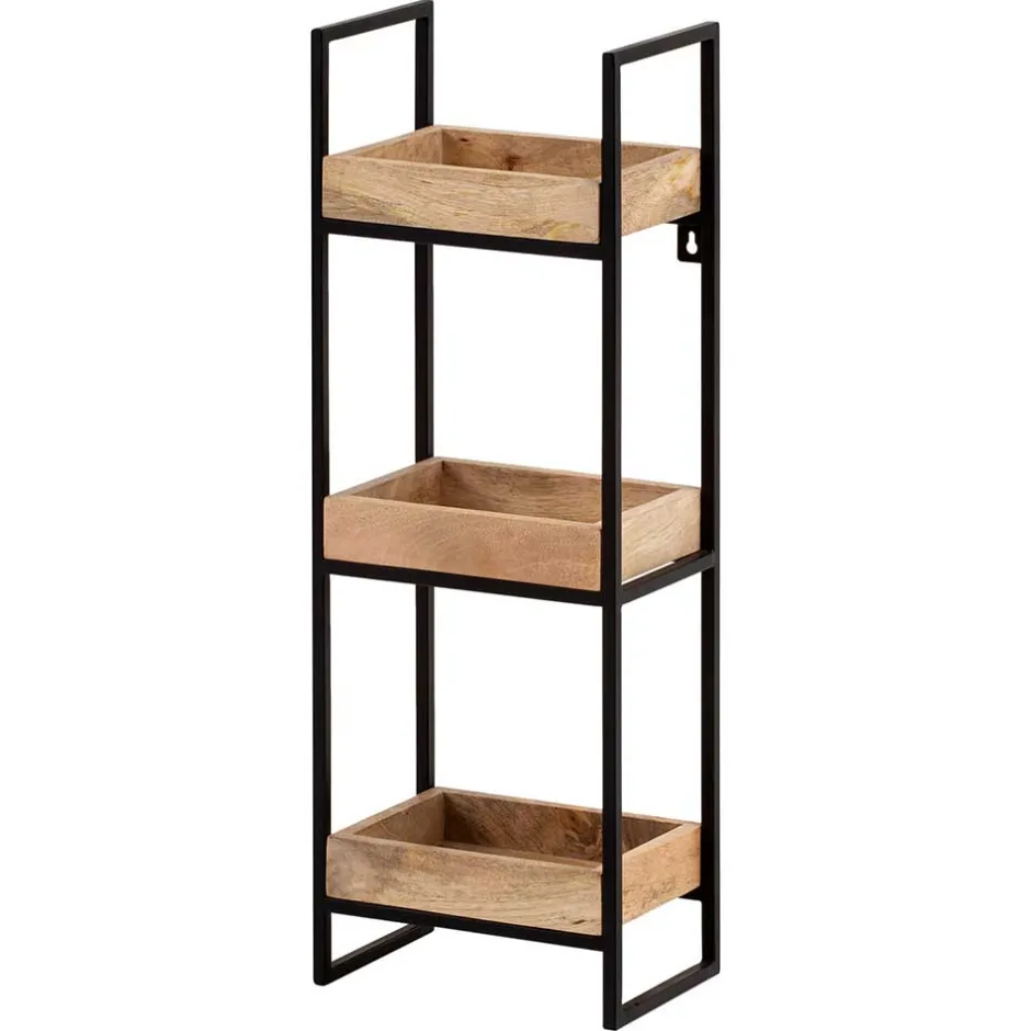 Industrial Wandregal mit drei Ablagen - Karibia^Wohnen Online