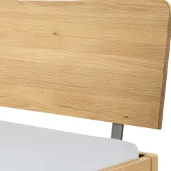 Industrialbett in Eiche Hell mit Stahl - Oseidon^Wohnen Discount