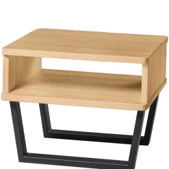 Industrialbett in Eiche Hell mit Stahl - Oseidon^Wohnen Discount