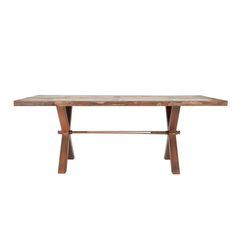 Industrie Esstisch Valcmeris in Braun Bunt^Wohnen Best