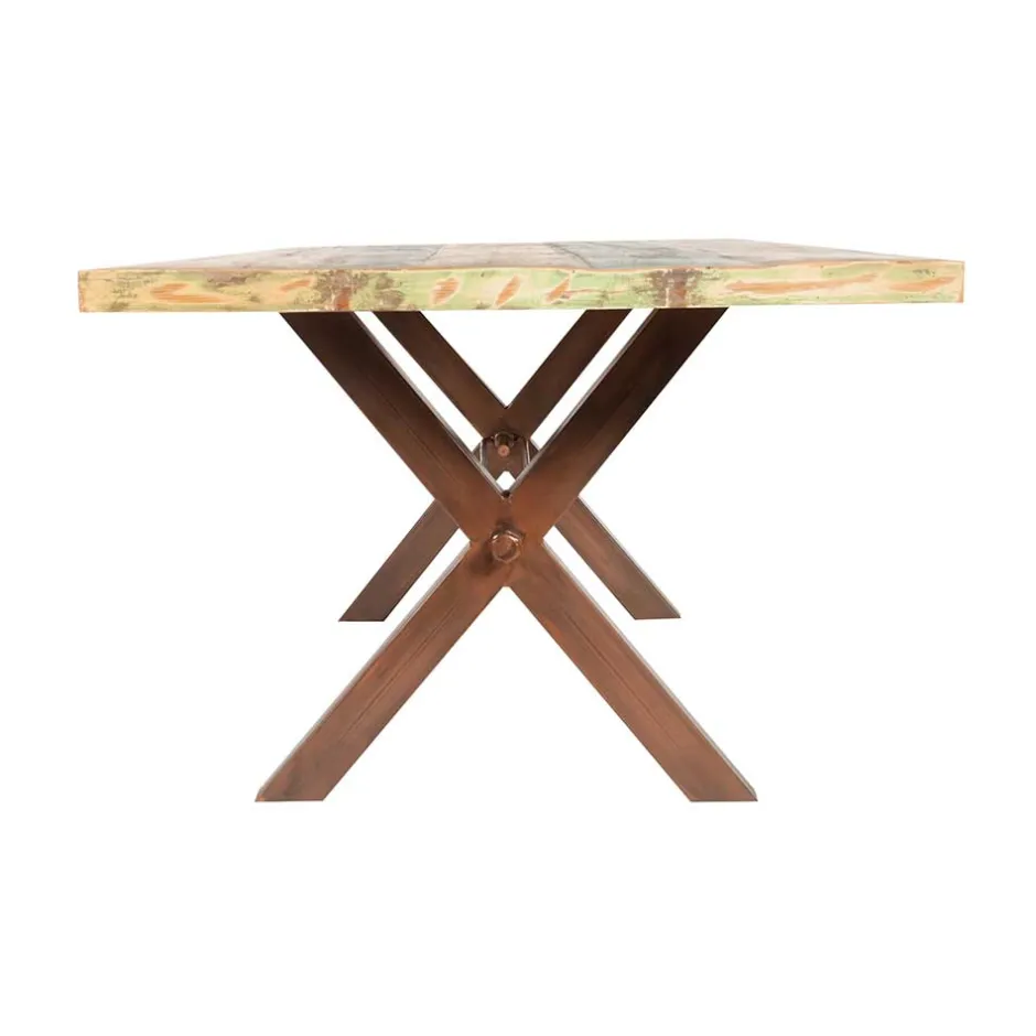 Industrie Esstisch Valcmeris in Braun Bunt^Wohnen Best