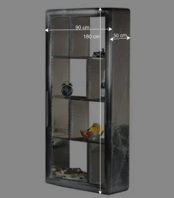 Industry Design Regal mit Alu Oberfläche - Pilot^Wohnen Outlet