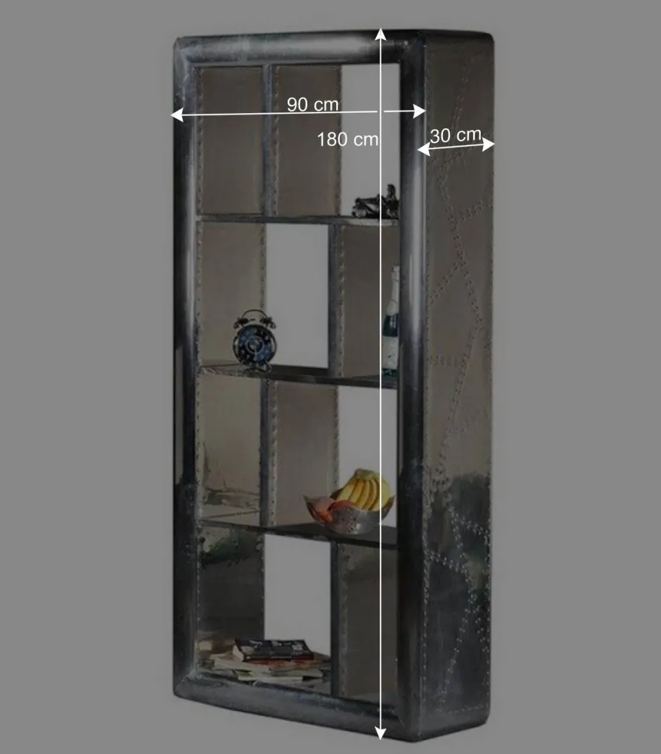 Industry Design Regal mit Alu Oberfläche - Pilot^Wohnen Outlet