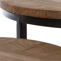 Wohnen Industry 3-Satz-Tisch in Rund - Minia (dreiteilig)