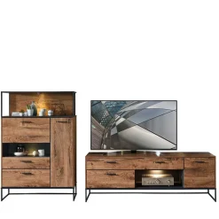Industry TV Board & Highboard Set - Xindus (zweiteilig)^Wohnen New