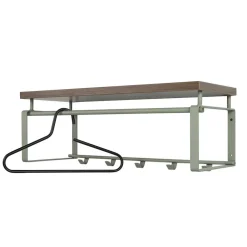 Wohnen Industry Wandgarderobe in Graugrün Stahl - Studiana