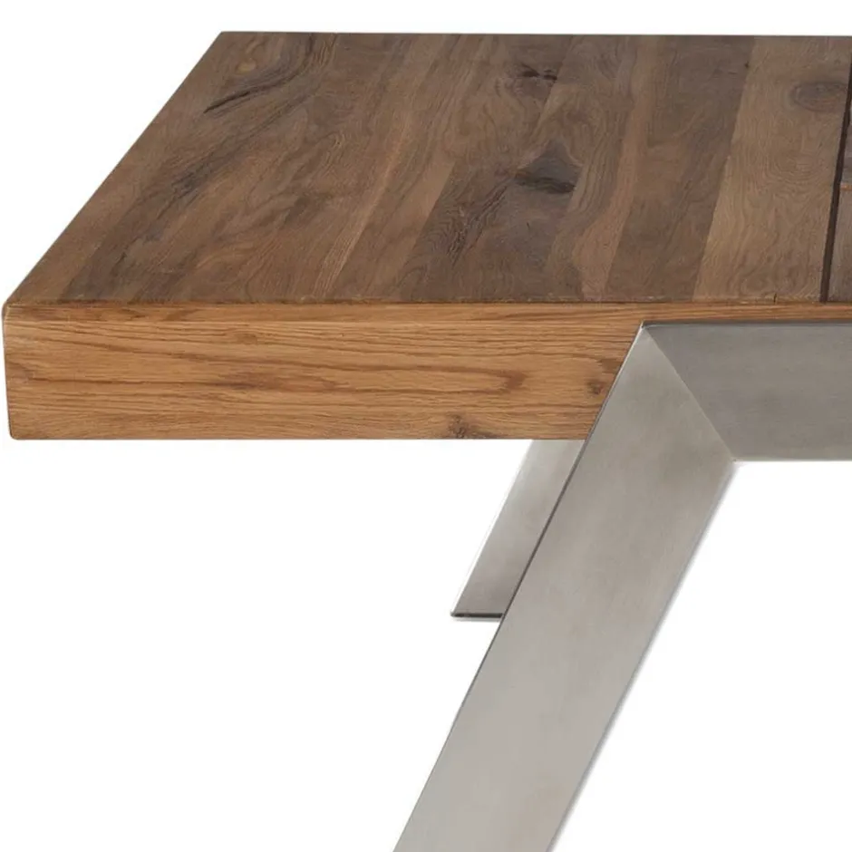 Wohnen Industry Wohnzimmertisch Massivholz Nostalc Wildeiche