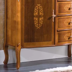 Italienische Barock Kommode Natale mit Nussbaum Furnier^Wohnen New