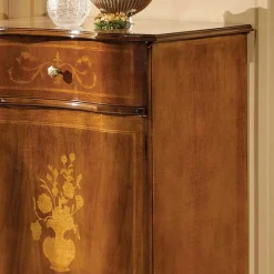 Italienische Kleinkommode im Barockstil Venerdina in Nussbaum Braun^Wohnen Outlet