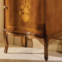 Italienische Kleinkommode im Barockstil Venerdina in Nussbaum Braun^Wohnen Outlet