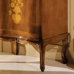 Italienische Kleinkommode im Barockstil Venerdina in Nussbaum Braun^Wohnen Outlet