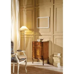 Italienische Kleinkommode im Barockstil Venerdina in Nussbaum Braun^Wohnen Outlet