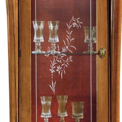 Wohnen Italienische Vitrine in Nussbaum & Gold & Rot - Carlenna I