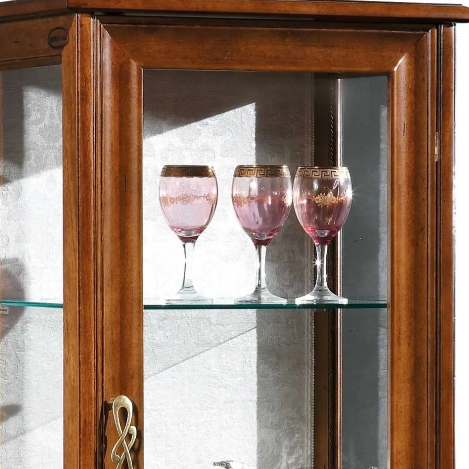 Wohnen Italienische Vitrine in Nussbaumfarben - Motiz