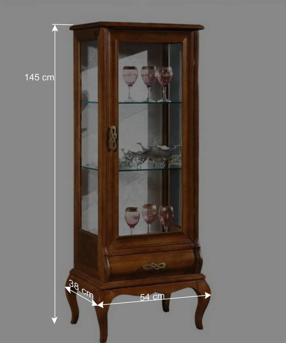 Wohnen Italienische Vitrine in Nussbaumfarben - Motiz
