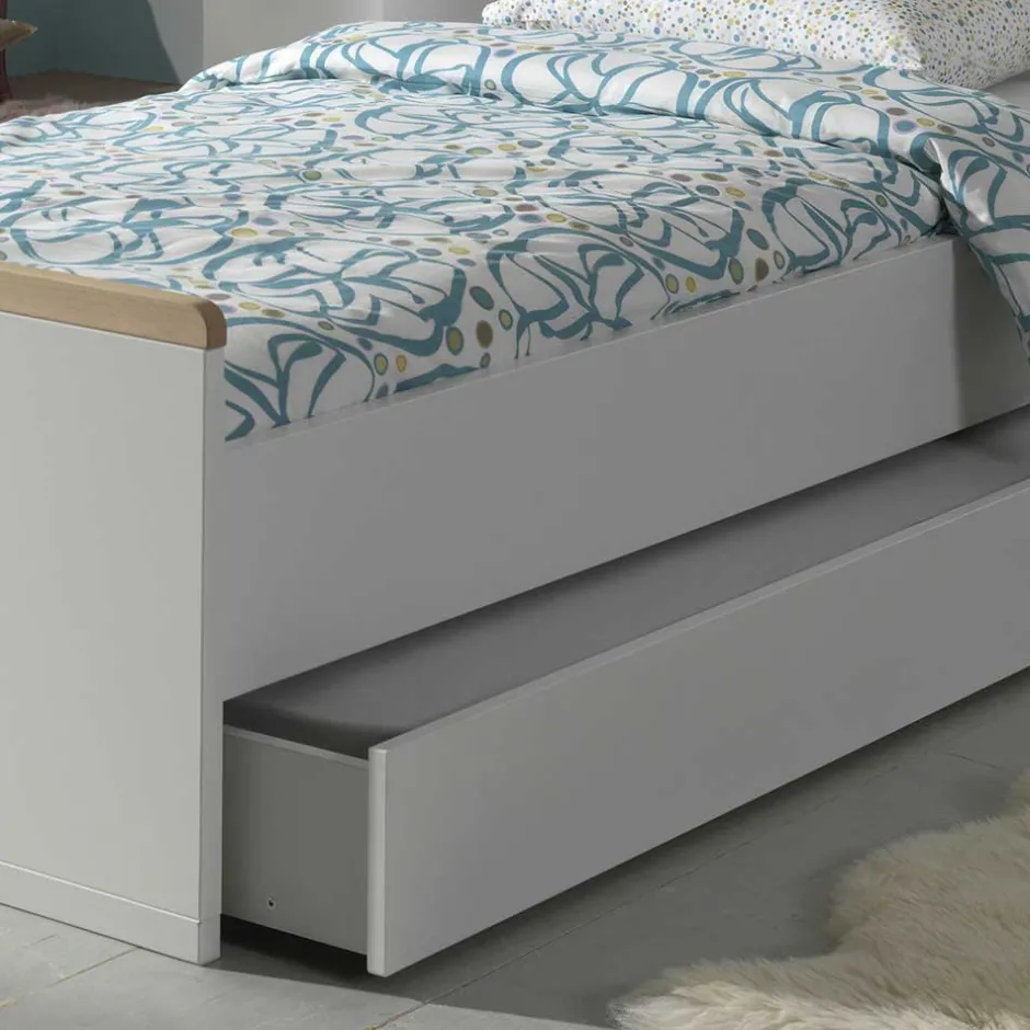 Wohnen Jugend Schlafzimmer Möbel in Weiß - Eldrus (dreiteilig)