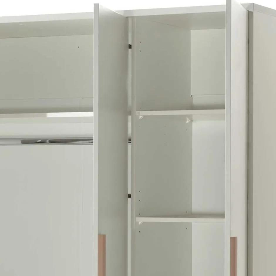 Wohnen Jugend Schlafzimmer Möbel in Weiß - Eldrus (dreiteilig)