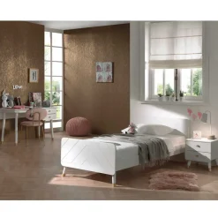 Kinder Wohnen Jugendbett & Nachtkonsole & Schreibtisch - Zimventa (dreiteilig)