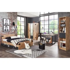 Jugendzimmer Möbel im Industry Style - Nilrem (fünfteilig)^Wohnen Clearance
