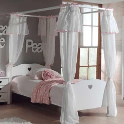 Kinder Wohnen Jugendzimmer Möbel Set Grandory mit Himmelbett (dreiteilig)