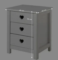 Kinder Wohnen Jugendzimmer Möbel Set Grandory mit Himmelbett (dreiteilig)