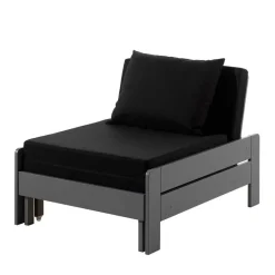 Wohnen Jugendzimmer Schlafsessel in Grau & Schwarz - Fortoria