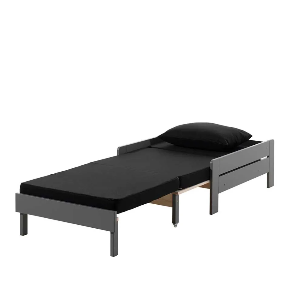 Wohnen Jugendzimmer Schlafsessel in Grau & Schwarz - Fortoria