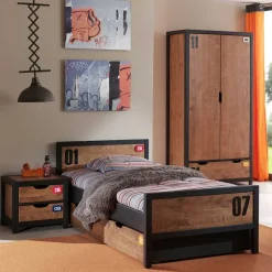 Kinder Wohnen Jugendzimmereinrichtung Möbelset - Krefos I (dreiteilig)