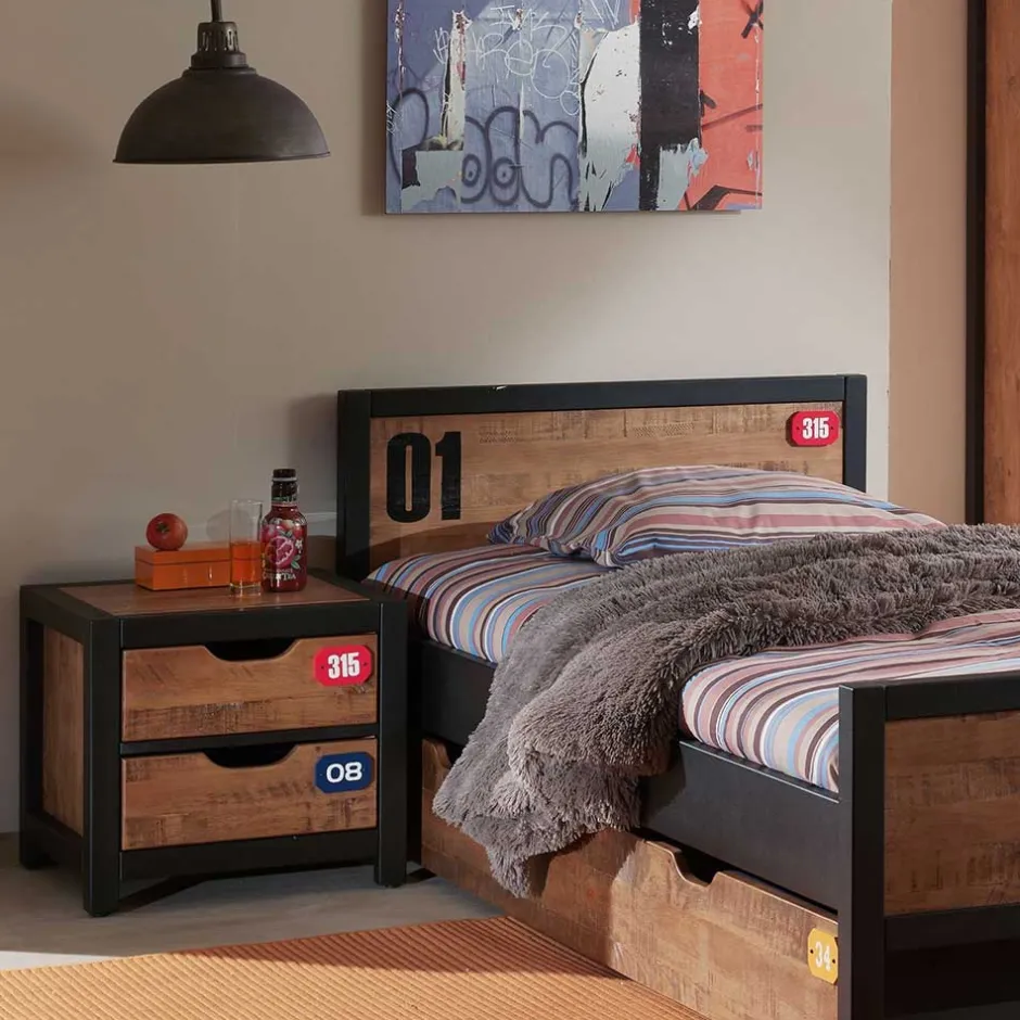 Kinder Wohnen Jugendzimmermöbel Komplettset - Krefos (dreiteilig)