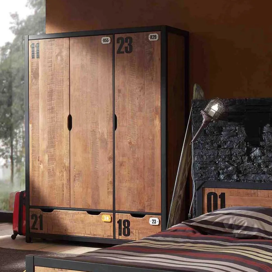 Kinder Wohnen Jugendzimmermöbel Komplettset - Krefos (dreiteilig)