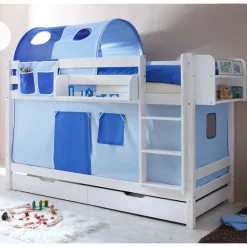 Kinder Wohnen Jungenzimmer Stockbett aus weißer Kiefer - Response