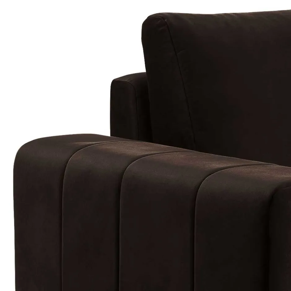 Kantiger Polstersessel in Dunkelbraun - Ladwica^Wohnen Hot