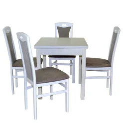 Wohnen Küchen Essgruppe in Weiß - Erobica (fünfteilig)