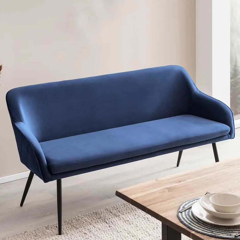 Wohnen Küchenbank in Blau mit Schwarz - Zarcon