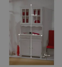 Wohnen Küchen-Buffetschrank Nanini in Weiß