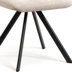 Wohnen Küchen-Drehstühle in Beige und Schwarz - Yvons (2er Set)