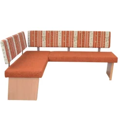 Wohnen Küchen-Eckbank in Orange und Buche Natur - Nenya