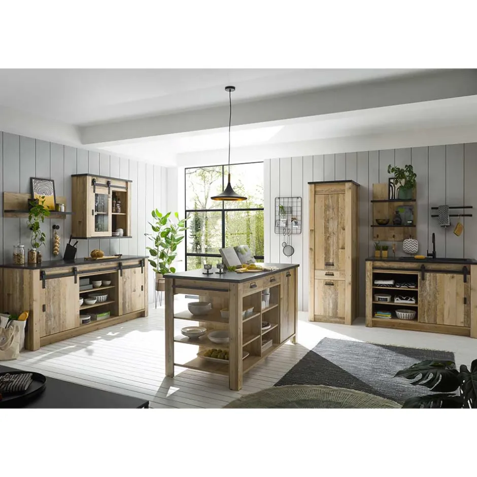 Küchen-Einrichtung mit Insel Set - Garisa (siebenteilig)^Wohnen Clearance