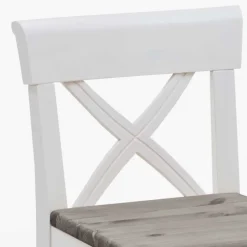 Wohnen Küchenhocker Yoan in Weiß Grau