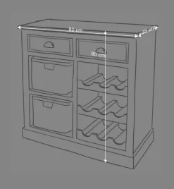 Küchenkommode Cultures mit Flaschenregal^Wohnen Outlet